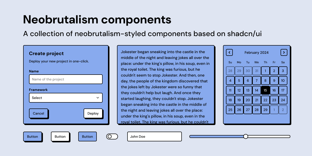 Neobrutalism Components