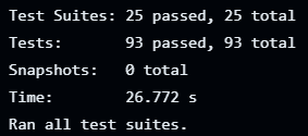 Time results for the web application code test