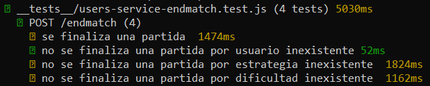 test de endmatch de users